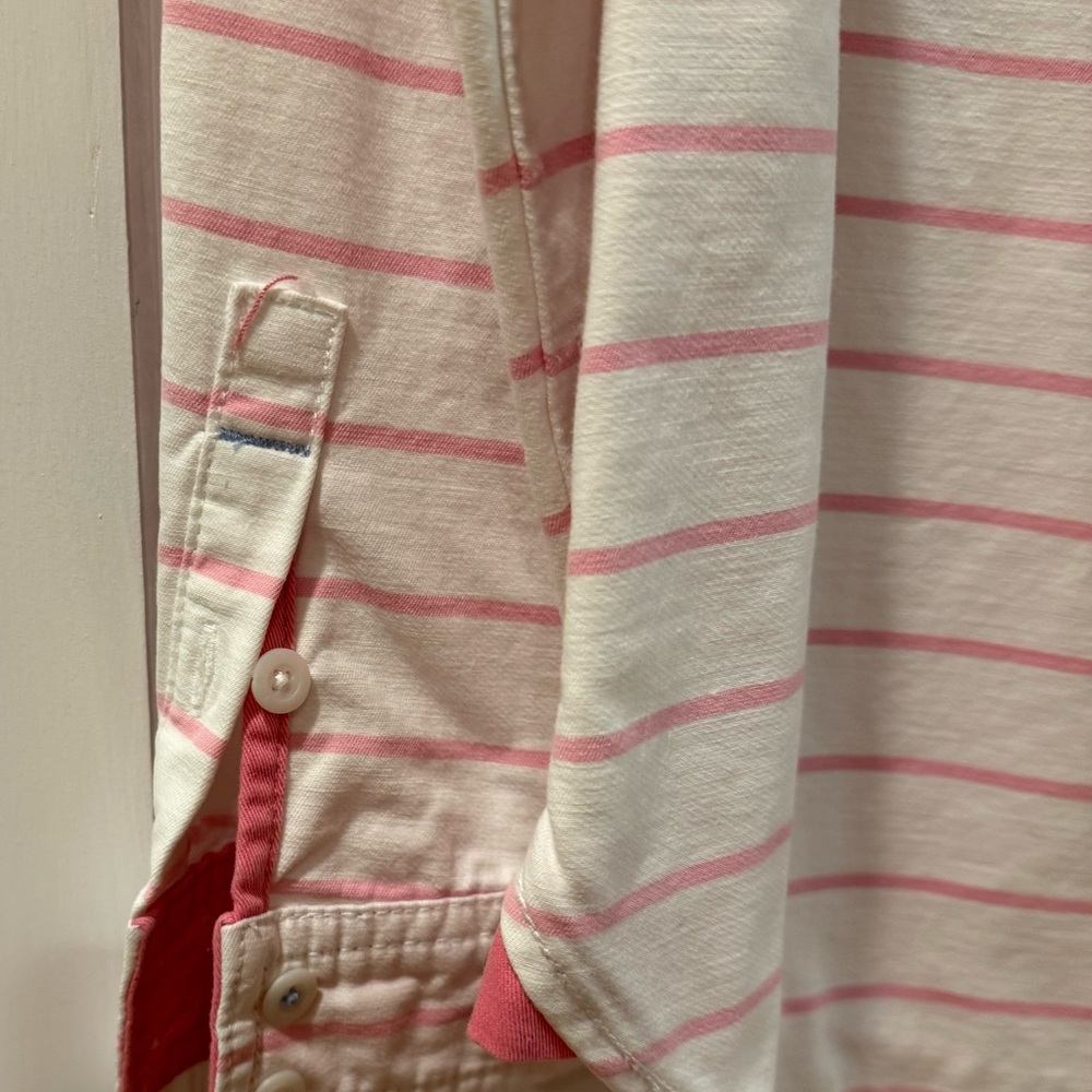 Joules Pink and White Striped cotton shirt - Picture 2 of 6